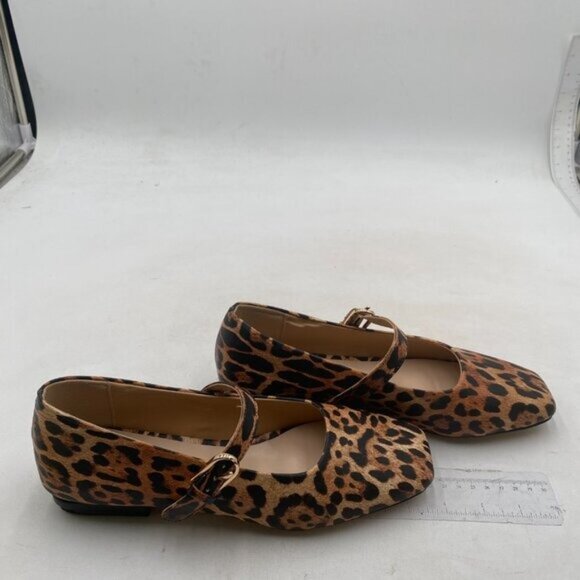 Leopard Print Mary Jane Flats - Picture 4 of 8